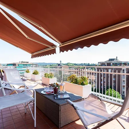 公寓 The Red Penthouse - Leonardo Mxp Maggiore Private Park