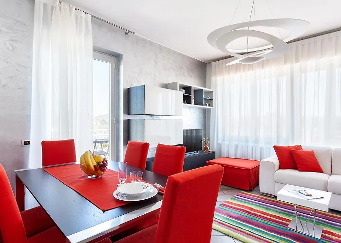 The Red Penthouse - Leonardo Mxp Maggiore Private Park Apartament Sesto Calende
